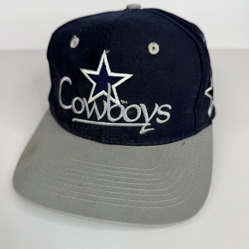 Vintage Dallas Cowboys Hat Cap Snap Back Mens One Size Blue NFL‎ The Game